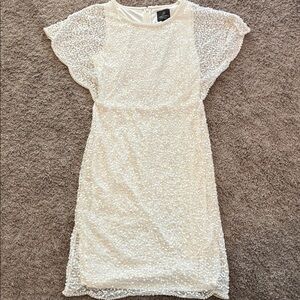 Adrianna Papell Cream Mini Dress